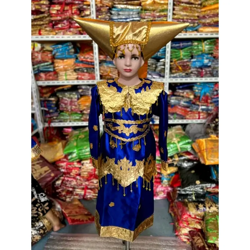 baju tari adat minang / padang bordir anak2 TK  plus tanduk