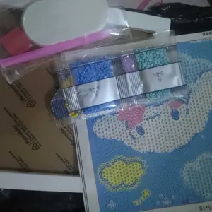 Cinnamoroll Diamond Painting Sanrio Edition + Bingkai foto Cartoon Lotso  Full Round Drill Rhinestone Mosaic Picture  cutie pop  Anak  Kerajinan Mainan Anak diy diamondpainting kit
