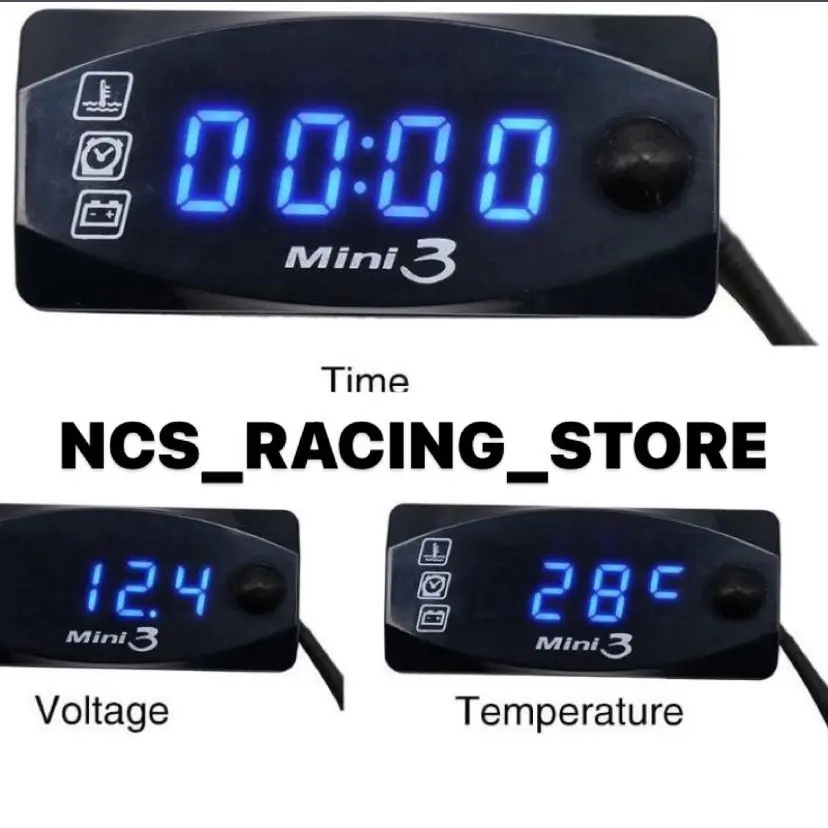 TERMURAH Volmeter Volt meter ACCU Aki 3 in 1 Mini 3 12V Universal Semua motor