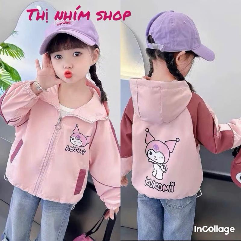 (Hàng mới. 14-45kg ) Áo khoác gió 2 lớp Kozomi  cho bé gái  in hình dễ thương - Hàng loại 1. Gile.