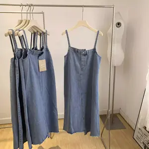 【Jeans.cewek】dress jeans panjang wanita rok korean style kekinian casual dresses inner dress