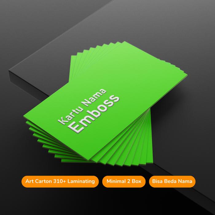 Gambar Kartu Nama Emboss / Timbul - Cetak 1 Sisi, Emboss 1 Sisi, Lancip dari Kartu Nama Indonesia Kota Administrasi Jakarta Selatan Tokopedia