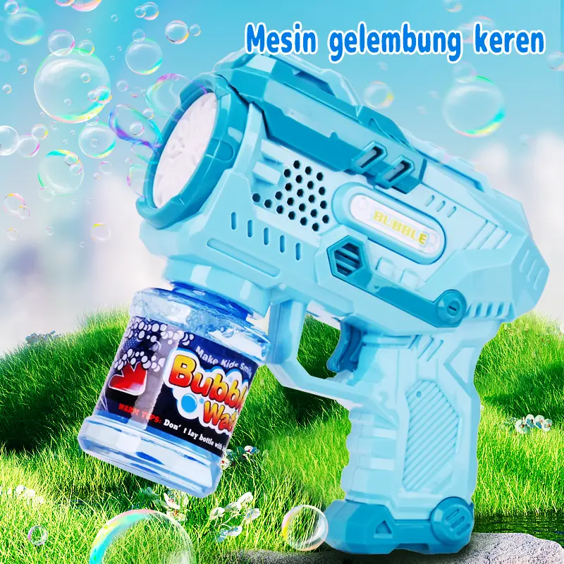 Bubble Gun Elektrik 10 Lubang – Teknologi Penuh, Mainan Anak Otomatis, Busa Warna-Warni, Mainan Edukasi & Kreatif untuk Anak Toys ring  63mm mainan  ufo  yb  rich  brian firework  bubble  machine