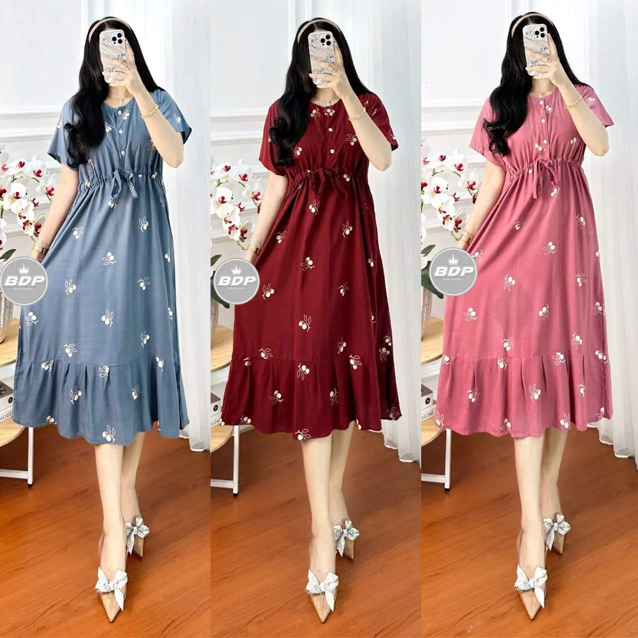 GROSIR KLAMBY-Daster Rayon Motif Terbaru Viral Adem