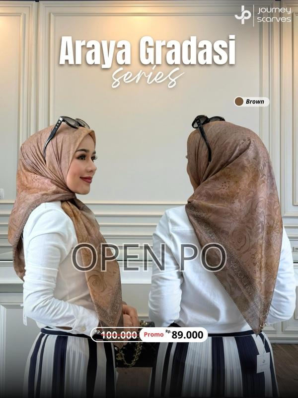 ARAYA SERIES TERBARU by JOURNEY SCARVES ORIGINAL jp ori hijab segiempat wanita muslimah hijab motif