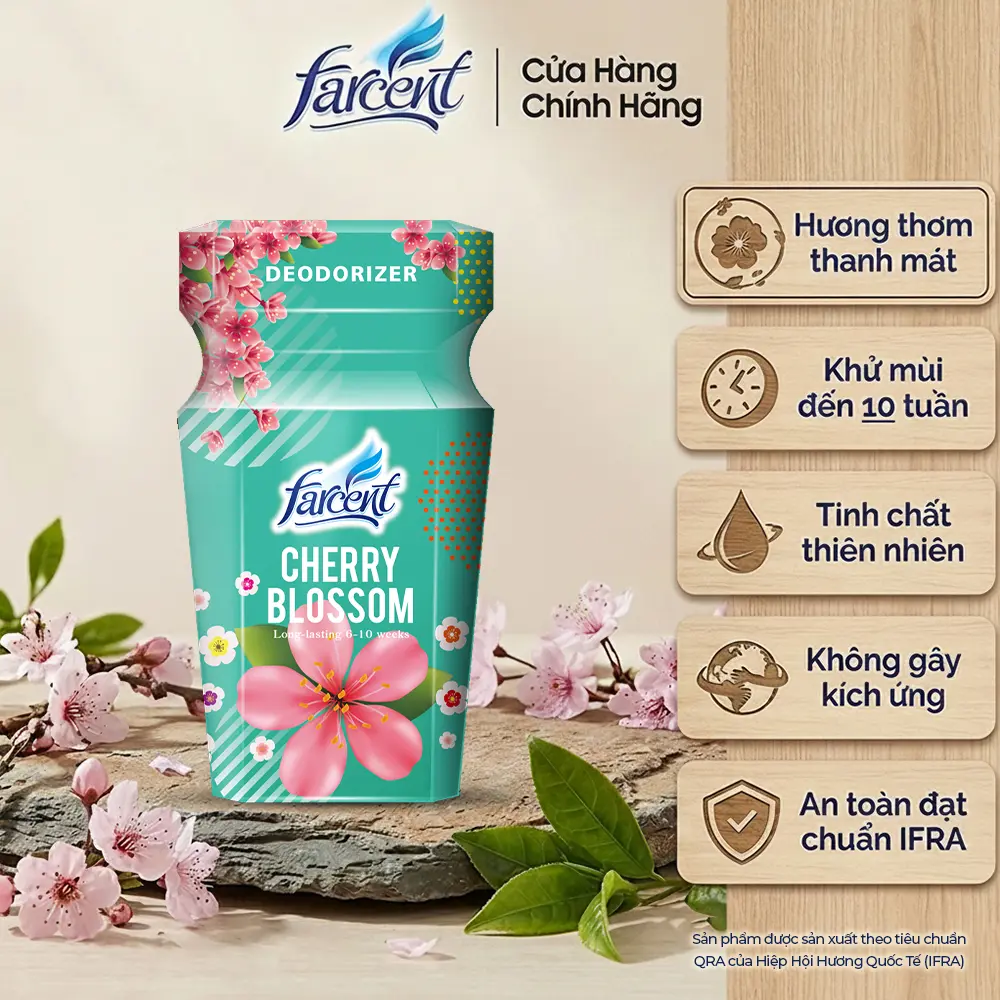 Hộp toả hương khử mùi thanh lọc không khí Farcent hương dịu nhẹ 300ml cho bếp, phòng khách, nhà tắm, toilet, tủ quần áo Dầu Thơm Phòng Nước Hoa