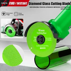 CASTA Mata Gerinda Diamond 100mm｜Ultra Tipis & Presisi Tinggi Untuk Kaca, Kristal, Batu Giok, Botol Anggur, Keramik & Ubin Halus