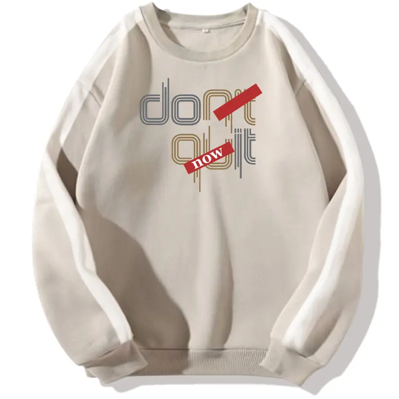 Sweater Oversize Unisex Don Quit Crewneck Korean Style Big Size Jumbo (S-5XL) - Casual Outerwear Distro Polos - Wanita, Hoodie Fleece Tebal Basic Couple Nyaman 0
