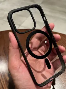 Hybird black clear MAGNETIC CASE IPH 17 PROMAX 17 17PRO 17AIR 16 PROMAX 16 16PRO 16PLUS 11 11pro 11 promax 12 mini 12 pro max 13 pro max plus 14 pro max plus 15 pro max 15 plus 7 8 PLUS XR X XS XSMAX CASE MAGNETIC BLACK Silicone Ponsel Casing