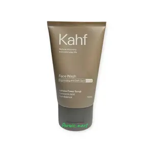 KAHF Face Wash Brightening & Dark Spot Scrub 100ml - Caffeine Power Scrub dengan9 HydroBalance & HydraSilica untuk Mencerahkan Kulit dan Mengangkat Sel Kulit Mati - Exfoliating, Coffee