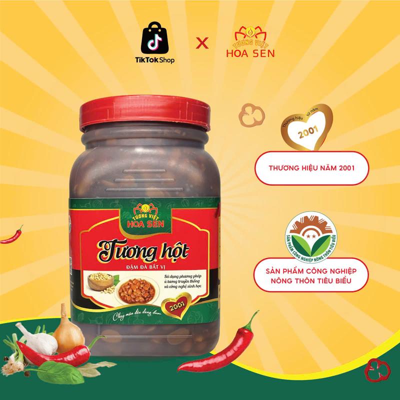  Tương Hột Lố 900g - Tương Việt Hoa Sen Gia Vị Thơm Ngon Cho Món Ăn Chay & Ăn Mặn 