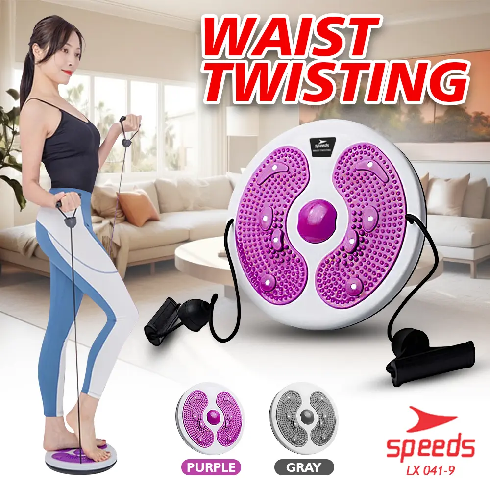 Speeds Waist Twisting Jogging Body Plate Alat Olahraga Putar Gym Fitness Untuk melatih Perut dan Paha 041-9