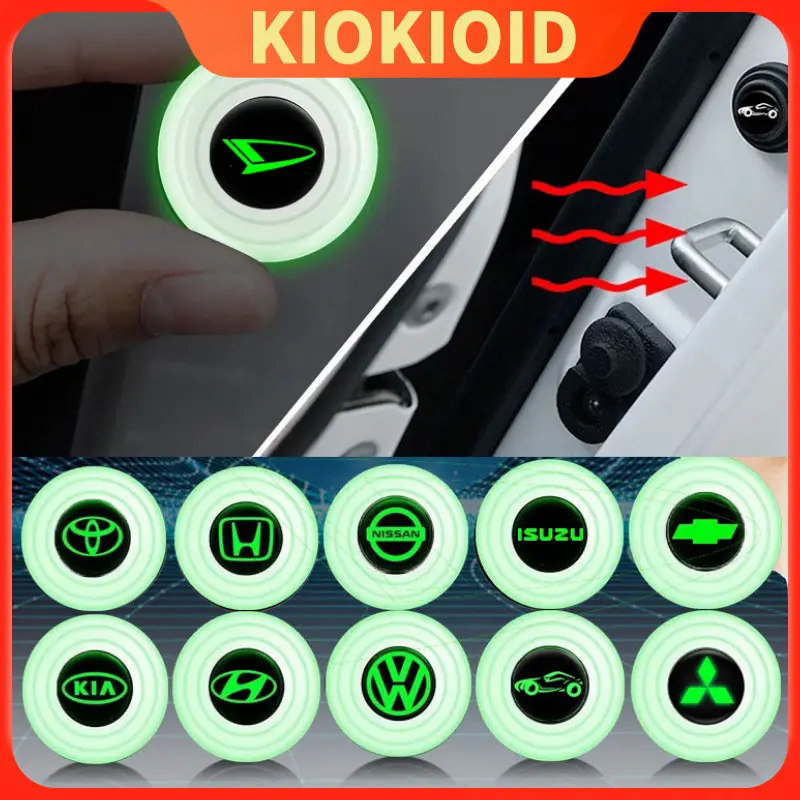 12/8/4/1pcs Peredam Pintu Mobil/Karet Peredam Pintu Mobil/Kedap Pintu Mobil/Bantalan Pintu Mobil Pelindung Pintu Mobil Crash Pad Door Shockproof ​Luminous Pintu Peredam Pad 【kiokio】