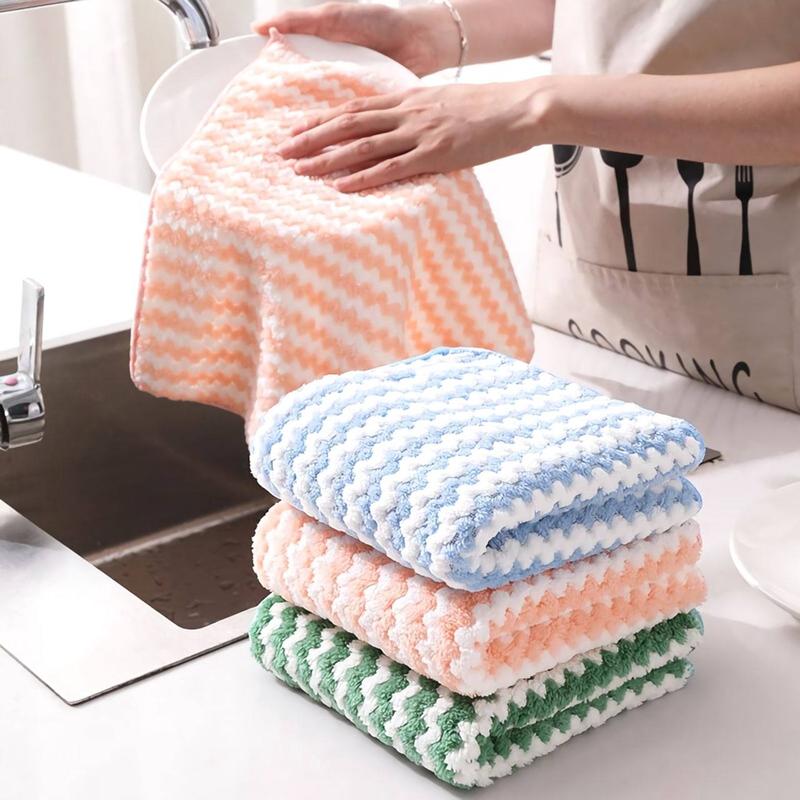 Product Introduction of Kain Lap Dapur Meja Piring Anti Minyak / Lap Dapur Serap Air 3