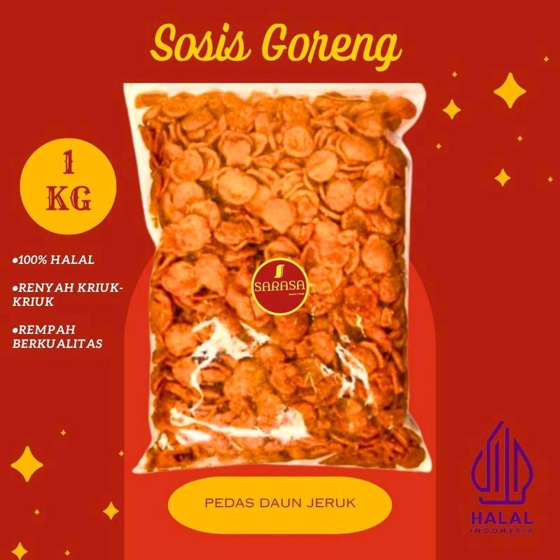 SOSIS GORENG RASA BALADO DAUN JERUK KEMASAN 1 KG Cemilan 3