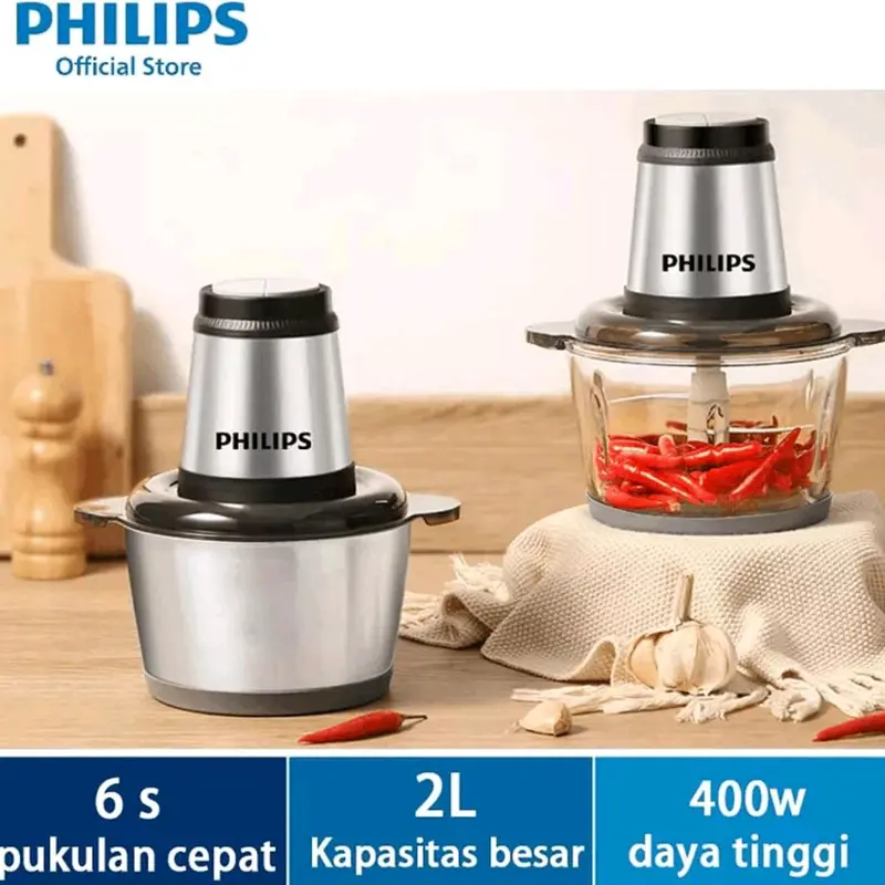 CHOPPER BLENDER PHILIPS PENGILING DAGING FOOD PROCESSOR 2L Penggiling 1