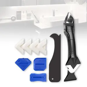 9pcs Set Kumplit Alat Perapih Alat perapih sealent Pembersih Lem Silikon Sealant Nat Tool Scraper