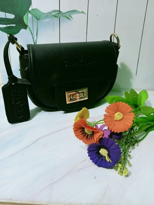 (PROMO)  Kode 3546 Tas koin Ruri bags Motif Polos Glosy Tas Slempang Tali Ulir top mini Sling Bags by chayla bags 3