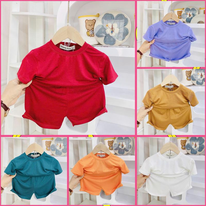 [Shin Kids] (8-28kg) Áo Ngắn Quần Ngắn Trơn Chất Thun Lạnh Dành Cho Bé.Đồ Bộ Bé Trai,Đồ Bộ Cho Bé,Đồ hè cho bé.Đồ ngủ cho bé, đồ mặc nhà cho bé.