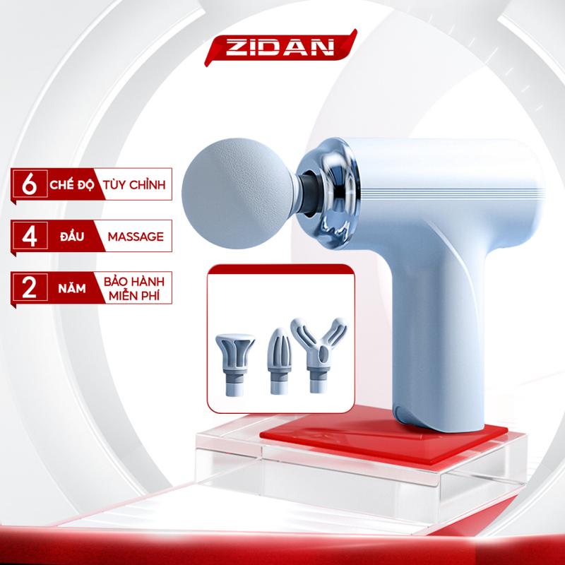 Máy massage cầm tay mini có cảm biến mát xa gun giãn cơ đấm lưng nhỏ gọn 6 chế độ