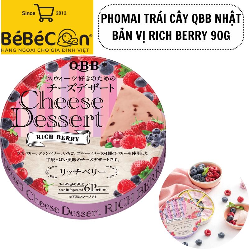   VỊ MIX BERRY  Phomai QBB Nhật Cheese Dessert 6pcs Phô Mai Trái Cây Phomai Ngọt 