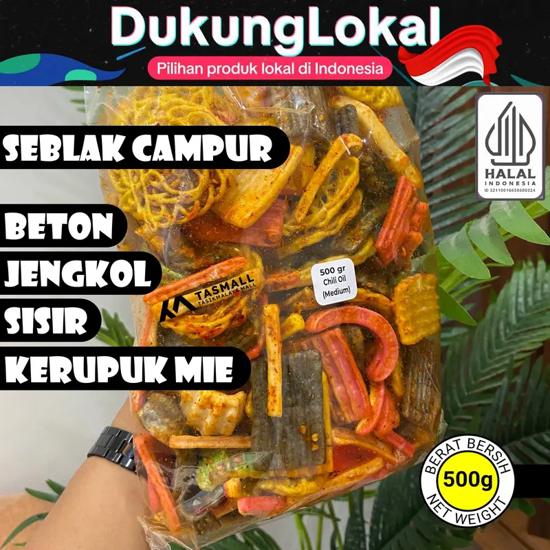 500gram - SiCudla SEBLAK CAMPUR - [ SEBLAK BETON - SEBLAK ASBES - SEBLAK SISIR - SEBLAK KERUPUK MIE] RENYAH - PEDAS CHILI OIL 5