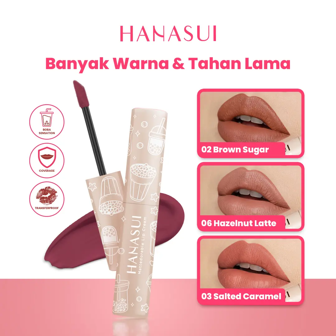 HANASUI LIP CREAM BOBA EDITION | SENSASI AROMA BOBA YANG MENYENANGKAN