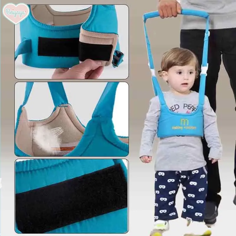 BEIYAYA Alat Bantu Jalan Bayi , Sabuk Pengaman Belajar Jalan untuk Bayi 8-24 Bulan, Cocok untuk Bayi Laki-Laki & Perempuan, Warna Merah dan Pink Child Biru Blue Anak-Anak M012