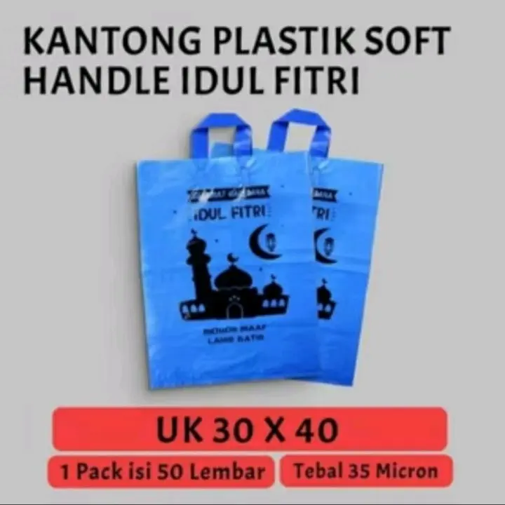 TERMURAH !! PLASTIK HANTARAN LEBARAN UkURAN 30 X 40 ISI 50PCS 4