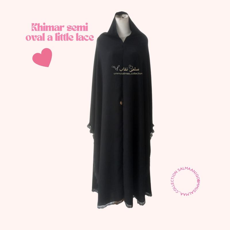Khimar Renda tile  Oval jumbo jetblack 5