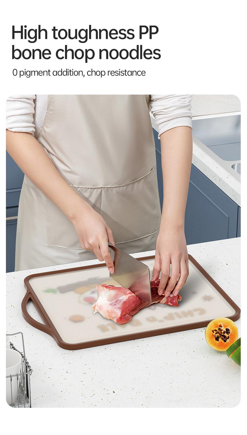 Product Introduction of Multifunctional thickened non-slip and mildew-proof double-sided cutting board for home dormitory fruit board fruit cutting knife board 16