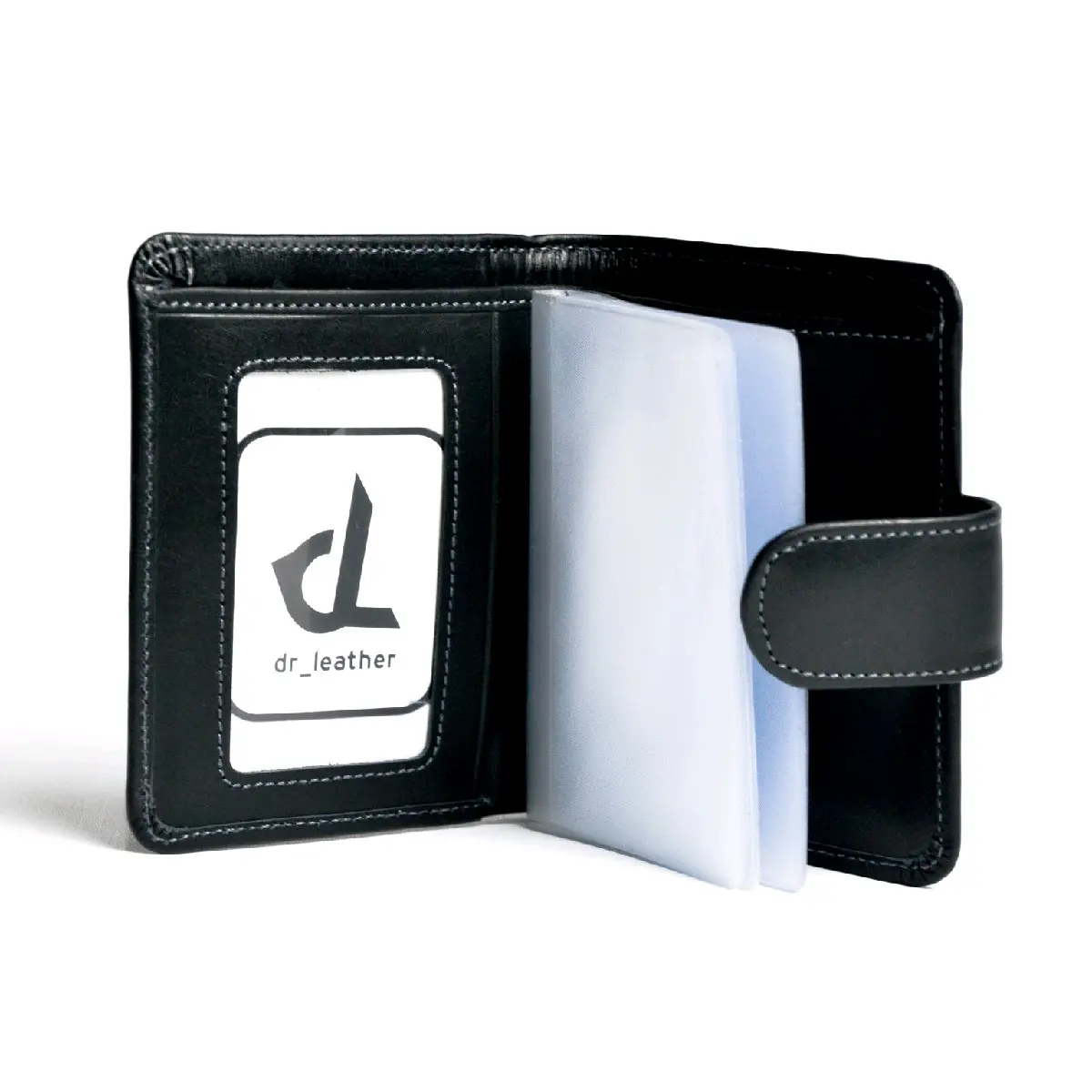 dr.leather - Dompet Lipat Kulit Kartu Cetet Model Mini Card Simple Elegan dan Minimalis untuk Pria dan Wanita - Uang Dompet Kartu