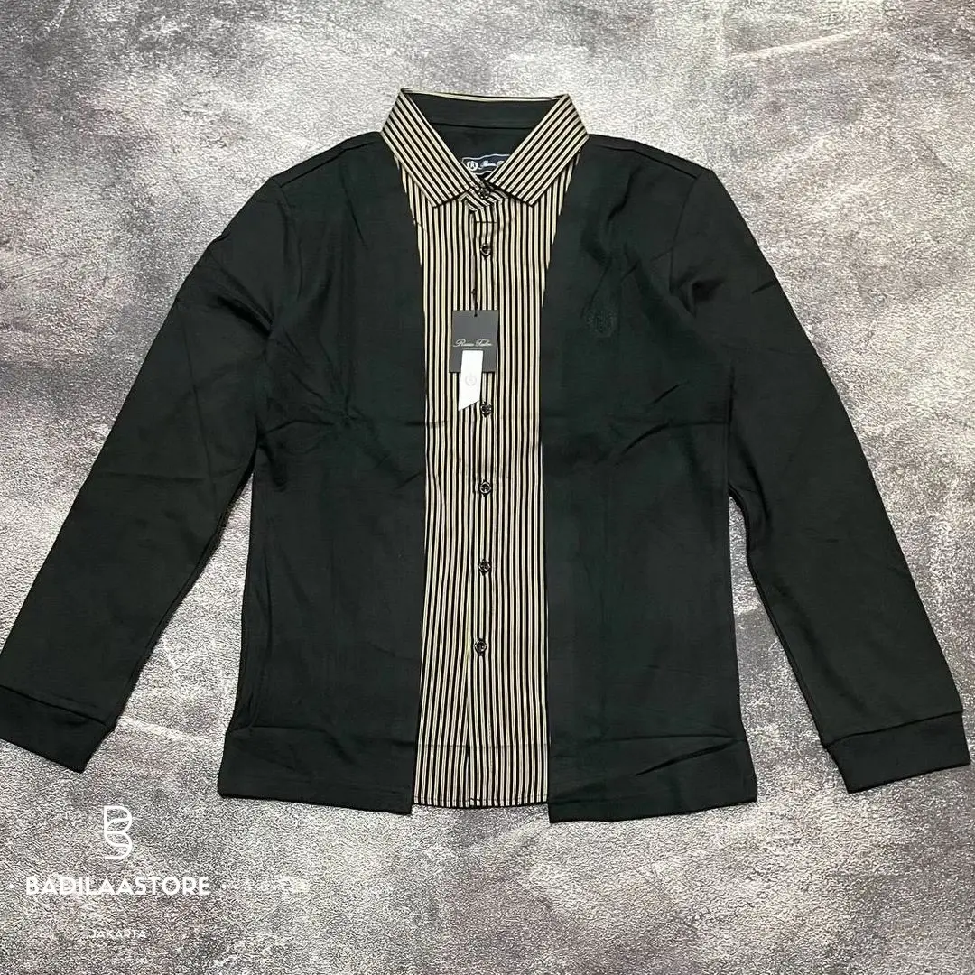 [ORIGINAL] RUCAS TAILOR KEMEJA TWO IN ONE KEMEJA WITH OUTER BLACK & GOLD BRAND NEW FREE PAPERBAG SIZE S-XXL
