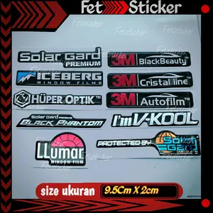 Emblem kaca filem mobil / stiker kaca filem mobil vkool emoji