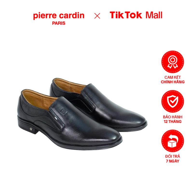 Giày tây nam Pierre Cardin Pháp chất liệu da bò thật, đế cao su cao cấp, thoáng mồ hôi - 784 chính hãng