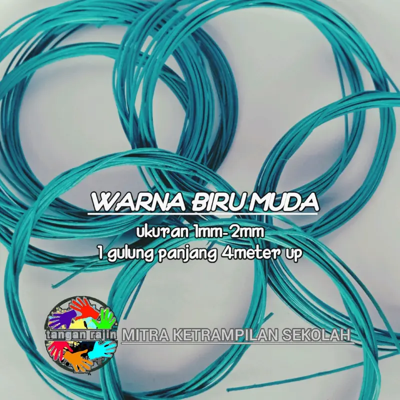 ROTAN PITRIT 1 M - 2 M WARNA terdiri 3-4 warna /1 paket isi 25 gulung  satu gulung panjang 3-4meter up 6