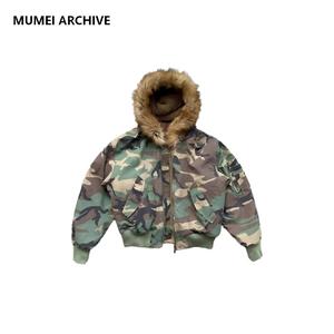MUMEI ARCHIVE ｜ リバーシブル 中綿ジャケット 迷彩 × ベルベット フード付き 防寒 厚手 アウトドア カジュアル 男女兼用