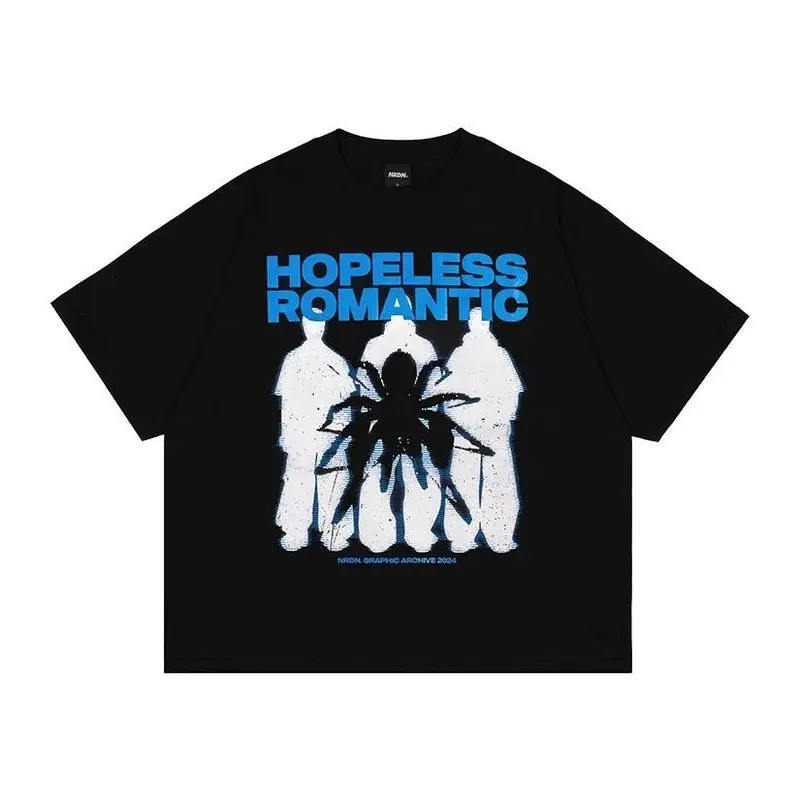 Boxy Fit DEEP Black Kaos Oversized Pria dan Wanita Cotton 20s Bulat Kain Motif Pendek Unisex Standar Tangan Kerah 100% kapas murni Baju Combed Cowok High Panjang Distro Sablon Tshirt Keren Atasan 2