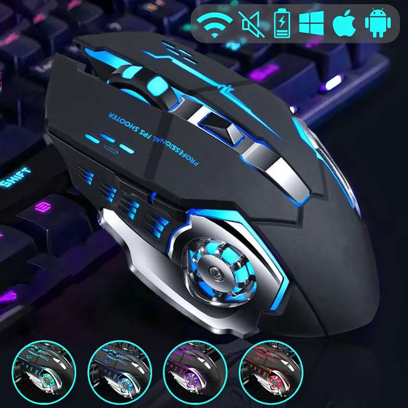 Chuột Bluetooth Chuột không dây có thể sạc lại Thích hợp cho chơi game và máy tính kết nối USB thiết kế cơ học Thích hợp cho thể thao điện tử có đèn nền chuột chơi game PC tương thích với máy tính