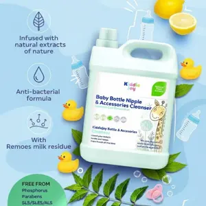 Kiddiejoy Bottle Nipple & Accessories Cleanser 1000ml – Pembersih Aman untuk Peralatan Bayi