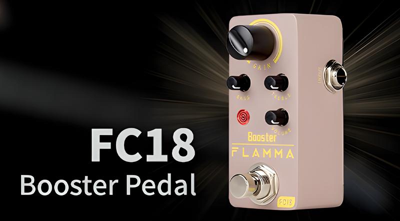 Product Introduction of Flamma FC18 Booster Pedal Boost Guitar Pedal for Electric Guitar and Bass Compact Size True Bypass 1