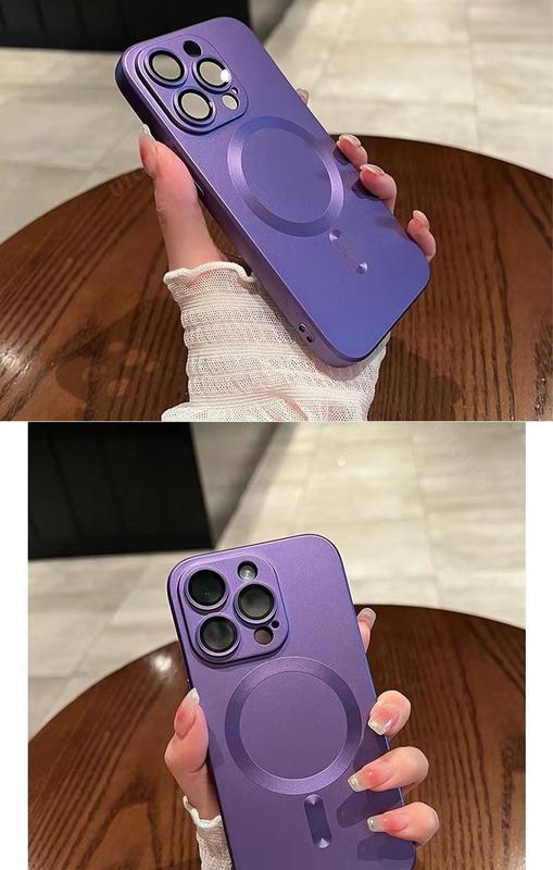 Product Introduction of Magsafe Luxury Glass Lens Protection Soft Silicone Case for IPhone 14 15 16 Pro Max Plus Magnetic Wireless Charging Cover 5
