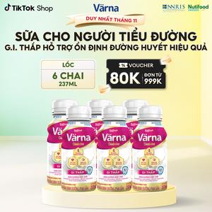 Lốc 6 chai sữa bột pha sẵn Varna Complete/Diabetes chai 237ml - Phòng ngừa & Phục hồi nhanh - Varna