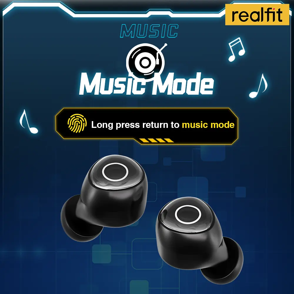 Tai Nghe Nhét Tai Nghe Bluetooth, Realfit F4 AI ANC, Khử Tiếng Ồn Chủ Động, Có Điều Khiển Mic, Ứng Dụng Điều Chỉnh EQ, Chế Độ Trò Chơi, Độ Trễ Thấp | BigBuy360 - bigbuy360.vn