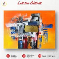 Gambar Lukisan Abstrak Modern Bolak Balik Asli Kanvas 60x80cm untuk Dekorasi Dinding - 1, Roll dari Lukisan Bandung Kota Bandung 1 Tokopedia