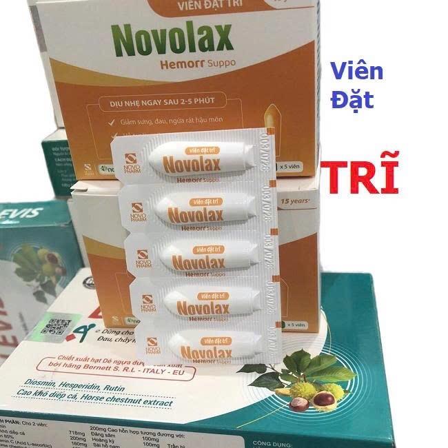  Viên đặt Novolax-Trĩ  1-2-3  giúp săn se giảm rát nứt do các tình trạng Trĩ gây ra TPBVSK225 