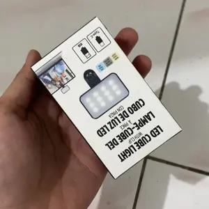 LED CUBE Light with Clip Lampu Mini Selfie Lighting Konten 3 Warna Portable LED Light untuk Selfie dan Fotografi Lampu Saku Kecantikan