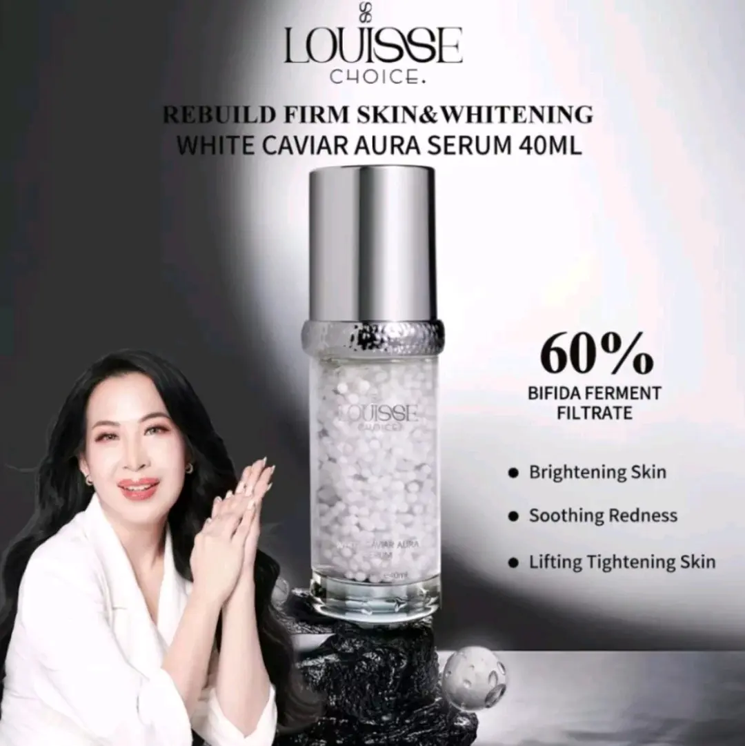 Louisse Choice White Caviar Aura Serum/Moisturizer 40ml Brightening Skin Soothing Redness Lifting