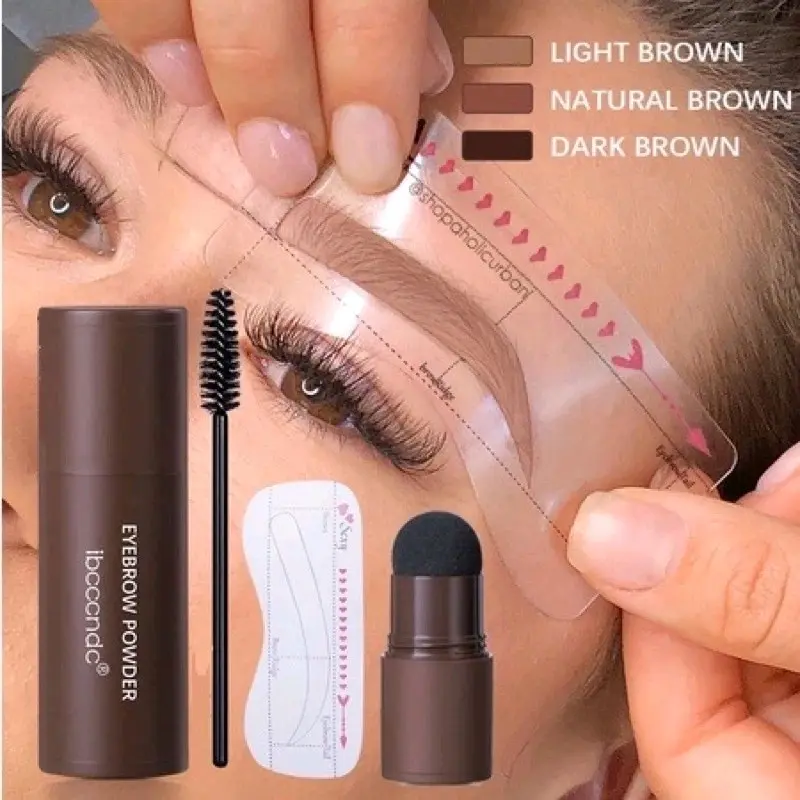 3in1 paket (eyebrow powder, 2spulli+concealer+cetakan alis 12 model, tali) 2