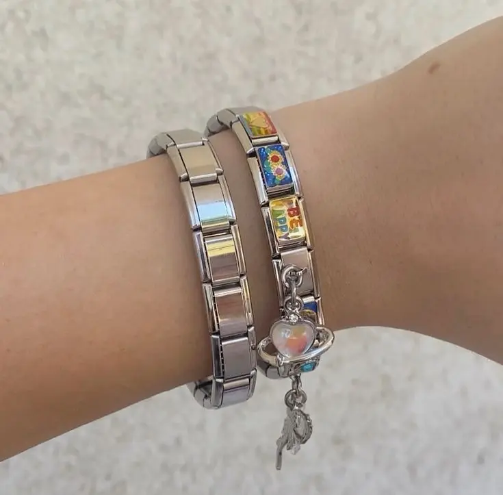 Gelang Italian Vintage Charm Stainless Steel Silver [Filler]
